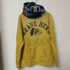 デニムダンガリーBRAVE HERD フード付きパーカー M-LARGE140