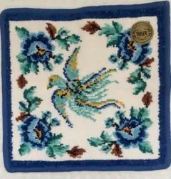 FEILER 花と鳥の刺繍タオルハンカチ新品