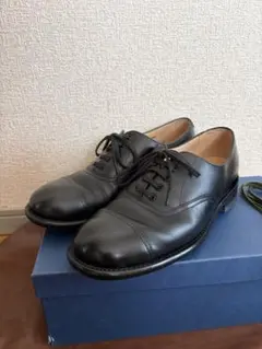 超美品 箱付き SANDERS オックスフォードシューズ シボ革 8 27 - メルカリ