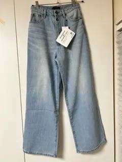 【JEANASIS】新品タグ付き☆ スタンダードワイドデニム☆S