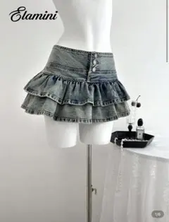 shein elamini デニムミニスカート　S