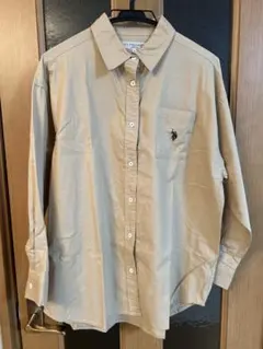 U.S.POLOASSN ベージュ 長袖シャツ 胸ポケット刺繍のサムネイル