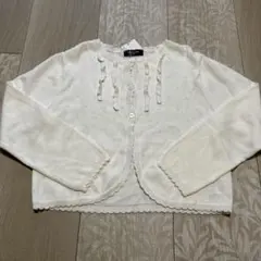 新品☆コムサイズム　アイボリー　ニットボレロ130㎝