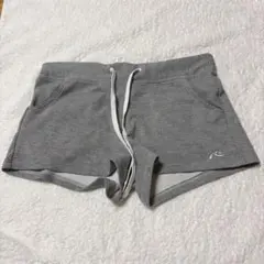 グレー ショートパンツ ウエスト紐付き
