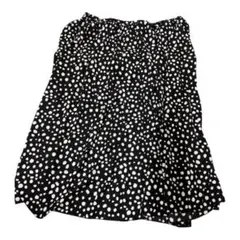 SHEIN CURVE フレアスカート 4XL 黒と白の水玉