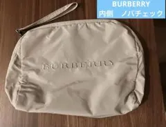 未使用　BURBERRY ベージュ ポーチ　内側ノバチェックのサムネイル