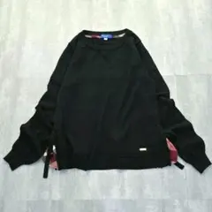 【美品】ブルーレーベルクレストブリッジ 38 毛100% チェック切替ニットのサムネイル
