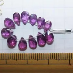 評価3000感謝企画　ロードライトガーネットC　ペアシェイプブリオレットカット