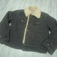 Lee ボア襟 デニムジャケット グレー