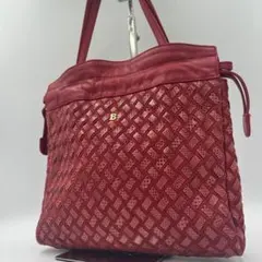 Bally バリー ハンドバッグ カロングレザー イントレチャート レッドのサムネイル