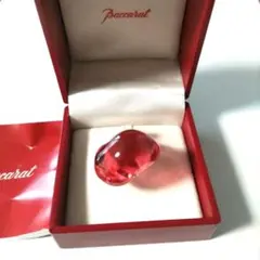 Baccarat バカラ　ガレ クリスタル リング　レッド　約11号のサムネイル