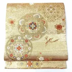 V3452 ○高級 正絹 唐織 六通 袋帯 華文 花文 - メルカリ