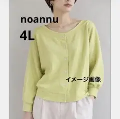 長袖カーディガン 4L ライトグリーン　秋カーディガン　noannu