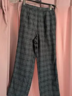 Samansa Mos2 チェック柄カジュアルパンツ フリーサイズ