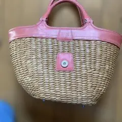 稀少✨COACH コーチ ストロー フラワー アップリケ トートバッグ 限定