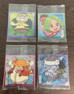 ワンピース ウエハース キャラクター ノーマル ステッカー 4種セット 未開封