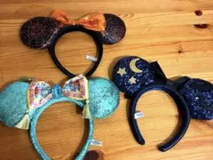 ミニーマウス耳カチューシャ3点セット