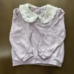 エニィファムフリル襟 リボン刺繍 トレーナー 120cm