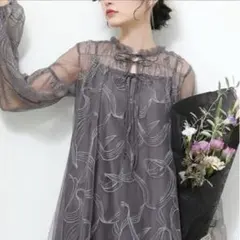 リボン キャミワンピース 2点マタニティ 妊婦 結婚式 お呼ばれ オケージョン