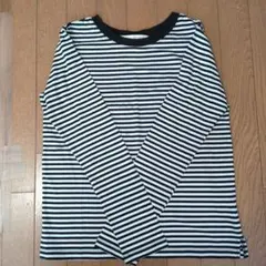 nano universe 長袖ボーダーTシャツ