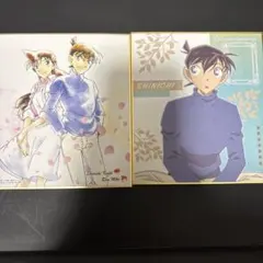 名探偵コナン 工藤新一 毛利蘭 イラストボード 2枚セット