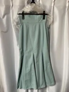 【新品タグ付き】ロング　デニム　スカート ミント　水色　ブルー　ライトブルーのサムネイル
