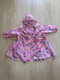 カラフル水玉模様 ベビーレインコート Sサイズ