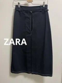 ZARA ステッチ　Aライン　スカート