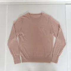 無印良品　MUJI 柔らかい　薄手　ピンクのニット長袖