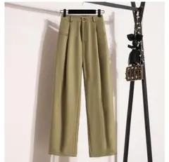 スラックス レディース 着痩せ 無地 大きいサイズ カジュアルパンツ 通勤