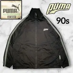 90s PUMA トラックジャケット ブラック 黒 ジャージ レトロ プーマ M