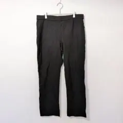 ☆スーザングレイバー 無地 ストレートパンツ ストレート L 黒 レーヨン 通勤