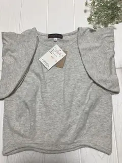 【新品】POMONA KISS フリル袖 グレー Tシャツ110センチ