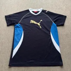 PUMA プーマ スポーツウェア 半袖シャツ Oサイズ ゴールドロゴ