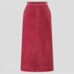 ピンク コーデュロイロングスカート 58 新品 ユニクロ