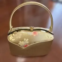 和装用バッグ ゴールド 花柄