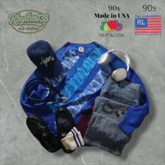 【90s USA製】フルーツオブザルーム スウェット×ポロジーンズ ペインター
