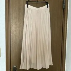 シフォン　プリーツ　ロング　スカート