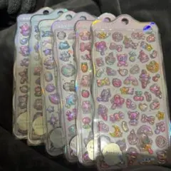 【６枚セット】ボンボンドロップシール　オーロラシリーズ　まとめ売り