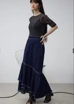 AZUL新品カシュクールフレアマーメイドデニムスカート