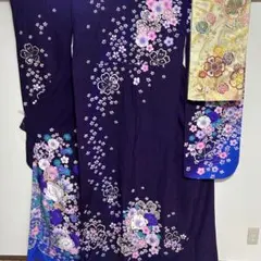【さらに値下げ】 豪華振袖５点セット！！　手描き友禅　金彩　着物スキ倶楽部６７３