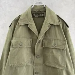 70s ヴィンテージ オランダ軍 HBT ミリタリージャケット XL相当のサムネイル