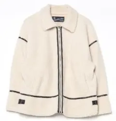 アーバンリサーチサニーレーベルパイピングボアブルゾンアイボリージップアップ