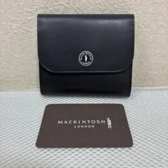 未使用 マッキントッシュロンドン 薄型 デボスロゴ ヌメ革