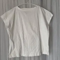 無印良品　ボートネック　フレンチスリーブTのサムネイル