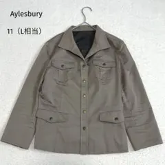 アリスバーリー サファリジャケット ストレッチ 金ボタン L 日本製のサムネイル