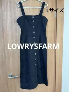 ★LOWRYSFARM★フロントボタン サロペット ブラックLサイズのサムネイル
