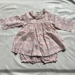 花柄ワンピース&パンツ セットアップ⭐︎PETIT BATEAU 74/12m