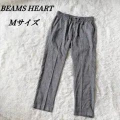 ビームスハート　アンクルスラックスパンツ　ウエストゴム　チェック柄　M メンズ