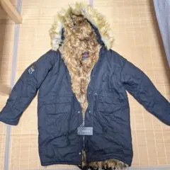 値下げしました！akatsuki-ko 黒 モッズコート ファー付き